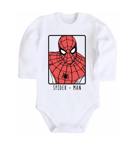 Детский боди Spider-man looking Белый фото
