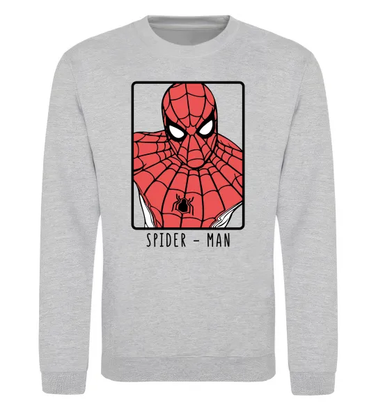 Свитшот Spider-man looking Серый меланж фото