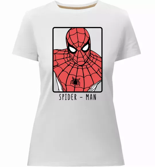 Женская премиум футболка Spider-man looking Белый фото