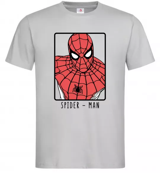 Чоловіча футболка Spider-man looking Сірий фото