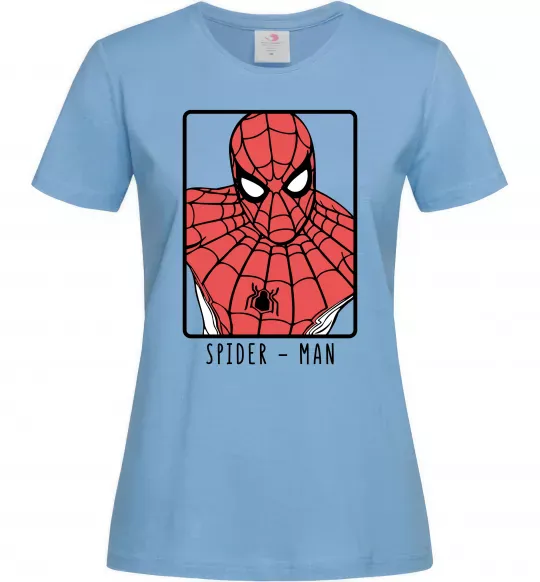 Жіноча футболка Spider-man looking Блакитний фото
