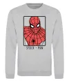 Свитшот Spider-man looking Серый меланж фото