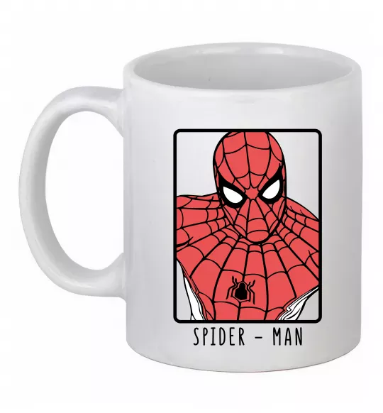 Чашка керамическая Spider-man looking Белый фото