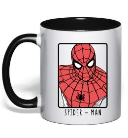 Чашка з кольоровою ручкою Spider-man looking