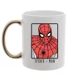Чашка с цветной ручкой Spider-man looking Золото фото