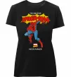 Женская премиум футболка Marvel comics Spider man Черный фото
