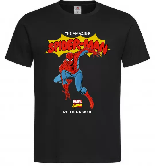 Мужская футболка Marvel comics Spider man Черный фото