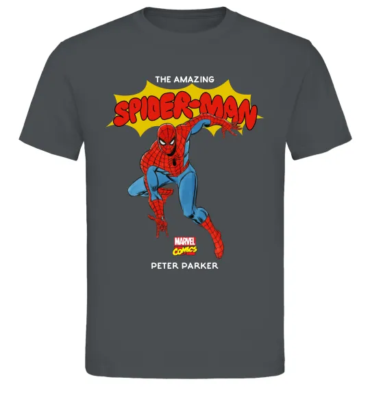 Мужская футболка Marvel comics Spider man Графит фото