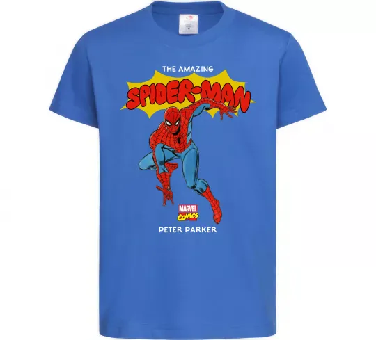 Детская футболка Marvel comics Spider man Ярко-синий фото