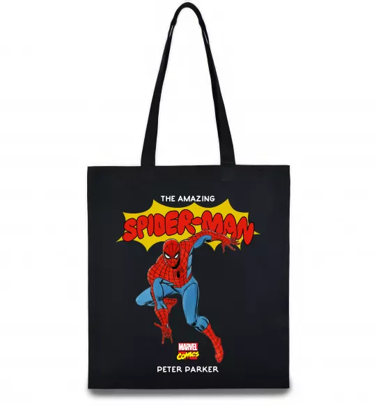 Еко-сумка Marvel comics Spider man Чорний фото