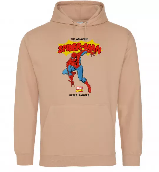 Женская толстовка (худи) Marvel comics Spider man Песочный фото