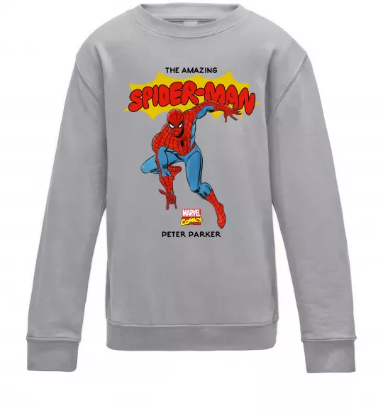 Дитячий світшот Marvel comics Spider man Сірий меланж фото