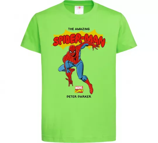 Детская футболка Marvel comics Spider man Лаймовый фото