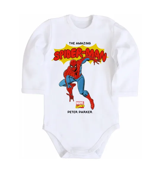 Детский боди Marvel comics Spider man Белый фото