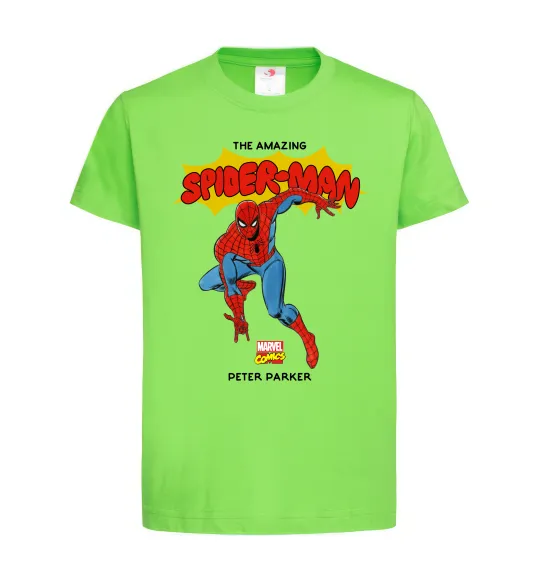 Дитяча футболка Marvel comics Spider man Лаймовий фото