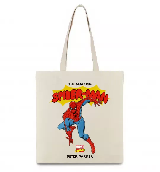 Еко-сумка Marvel comics Spider man Бежевий фото