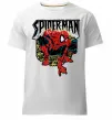 Мужская премиум футболка Spider man малюнок Белый фото