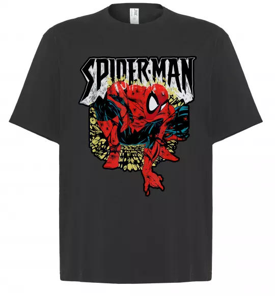 Футболка Оверсайз Spider man малюнок Чорний фото