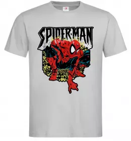 Мужская футболка Spider man малюнок Серый фото