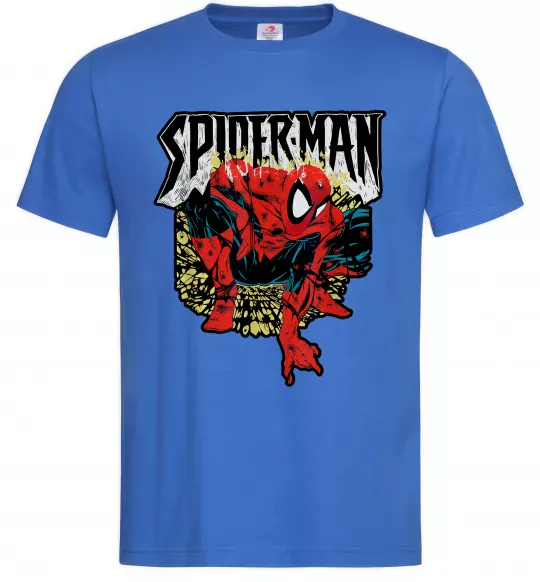 Чоловіча футболка Spider man малюнок Яскраво-синій фото