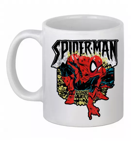 Чашка керамическая Spider man малюнок Белый фото