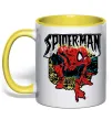 Чашка с цветной ручкой Spider man малюнок Лимонный фото