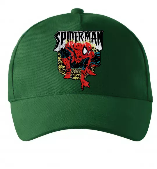 Кепка Spider man малюнок Темно-зеленый фото