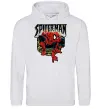 Мужская толстовка (худи) Spider man малюнок Серый меланж фото