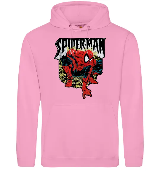 Женская толстовка (худи) Spider man малюнок Розовый фото