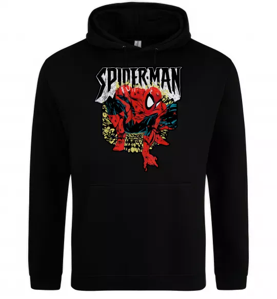 Жіноча толстовка (худі) Spider man малюнок Чорний фото