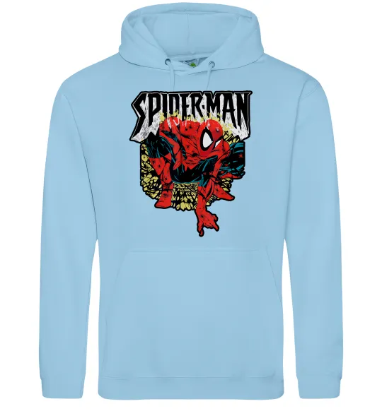 Женская толстовка (худи) Spider man малюнок Голубой фото