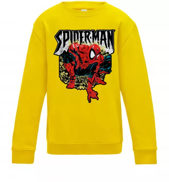 Дитячий світшот Spider man малюнок Сонячно жовтий фото