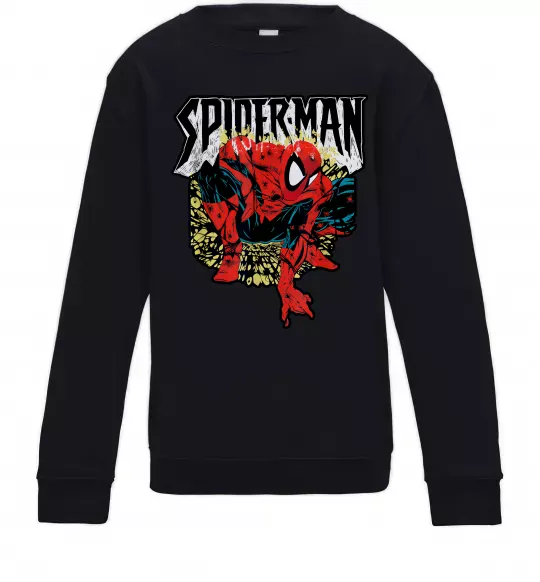 Дитячий світшот Spider man малюнок Чорний фото