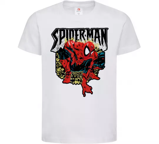 Детская футболка Spider man малюнок Белый фото