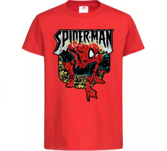 Детская футболка Spider man малюнок Красный фото