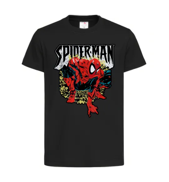Дитяча футболка Spider man малюнок Чорний фото