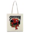 Эко-сумка Spider man малюнок Бежевый Эко-сумка Spider man малюнок Бежевый фото