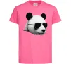 Детская футболка Панда в окулярах Ярко-розовый фото
