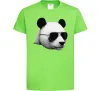 Детская футболка Панда в окулярах Лаймовый фото