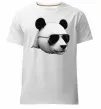 Мужская премиум футболка Панда в окулярах Белый фото