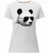 Женская премиум футболка Панда в окулярах Белый фото