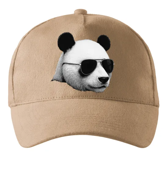 Кепка Панда в окулярах Песочный фото