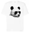 Футболка Оверсайз Панда в окулярах Білий фото