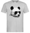 Чоловіча футболка Панда в окулярах Сірий фото