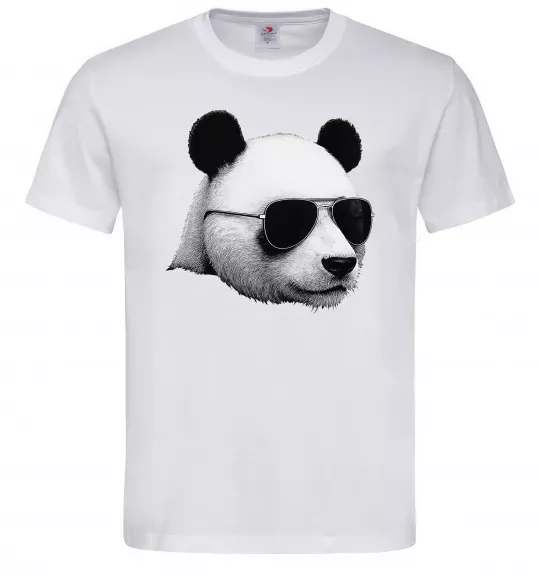 Чоловіча футболка Панда в окулярах Білий фото