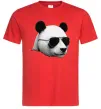 Чоловіча футболка Панда в окулярах Червоний фото