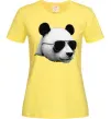Женская футболка Панда в окулярах Лимонный фото