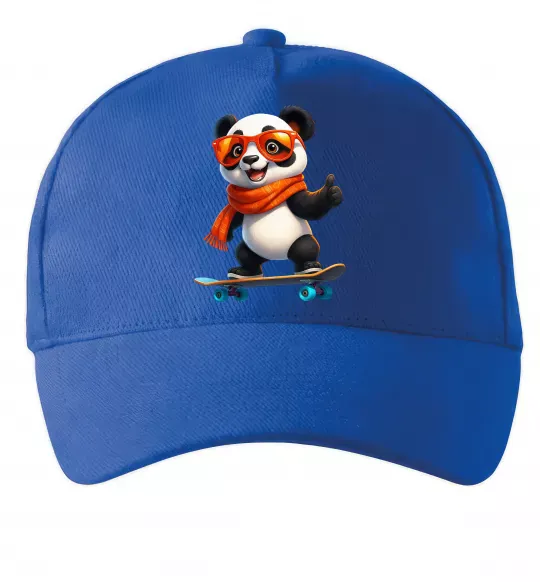Кепка Панда на скейті Ярко-синий фото
