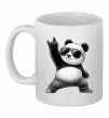 Чашка керамічна Панда рок Білий фото