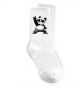 Носки Панда рок Белый фото